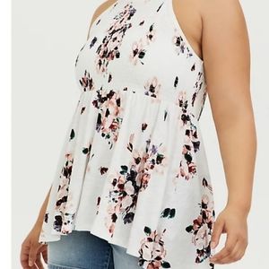 Torrid smocked baby doll cami